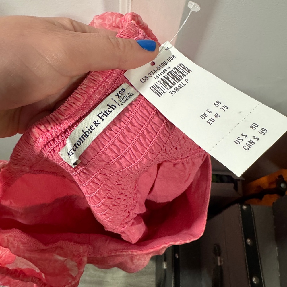 Abercrombie & Fitch Pink Puff Sleeve Sundress - Picture 4 of 5